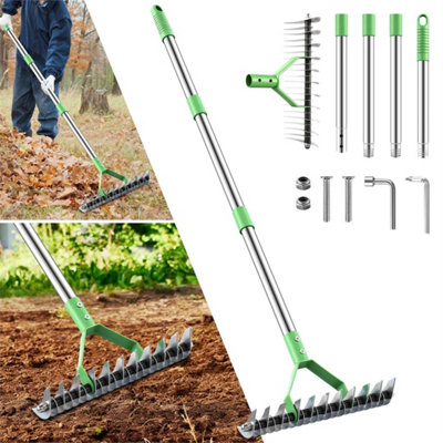 Lawn Aerator Scarifier Effective Manual Lawn Grass Soil Aeration Garden Tool 163 from B&Q