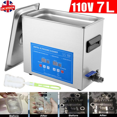 7L Digital Ultrasonic Cleaner With Heater & Timer For JewelleryToolsGlasses & Parts from B&Q