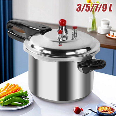 3 Litre Home Dual Handle Aluminum Pressure Cooker Kitchen Catering Cookware from B&Q