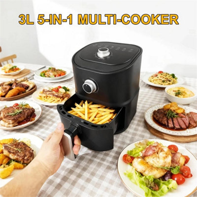 3L Manual Air Fryer Oven Multicooker With Removable Nonstick Dishwasher Safe from B&Q