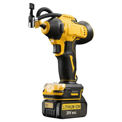 Cordless Car Tyre Air Compressor Inflator Pump Lcd For Dewalt 18V 20V Battery