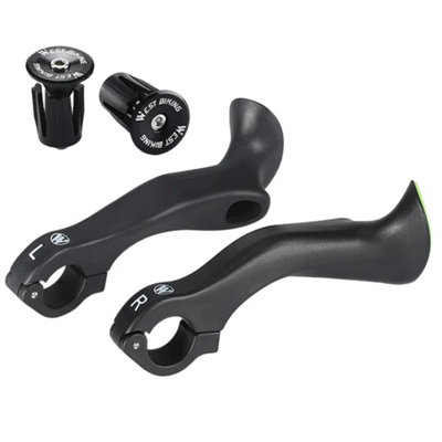 Mtb Bike Handlebar Bar Ends Extended Bicycle Bar Ends Ergonomic Set from B&Q