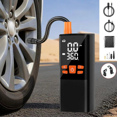 Cordless Digital Tyre Inflator & Air Compressor Pump For CarBike & Ball150 Psi Rechargeable from B&Q