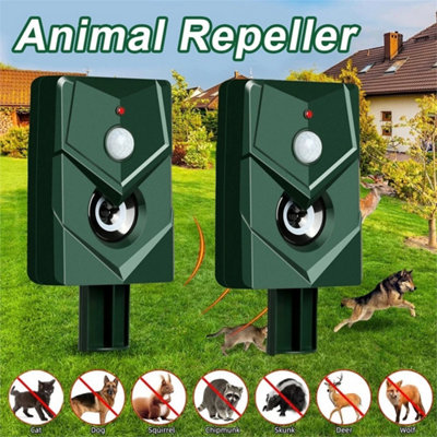2X Battery Ultrasonic Garden Deterrent Repeller Animal Bird Scarer Pest Fox Dog from B&Q