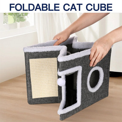 Large Cat Cave Bed With Scratching Board from B&Q