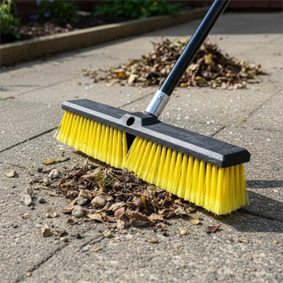 Commercial Garden Broom Outdoor Yard Brush With Long Handle Stiff Bristles from B&Q