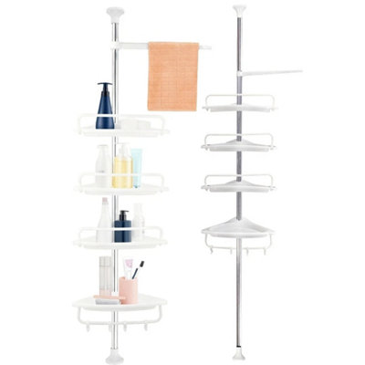 Telescopic Bathroom Wall Corner Shelf Rack Shower