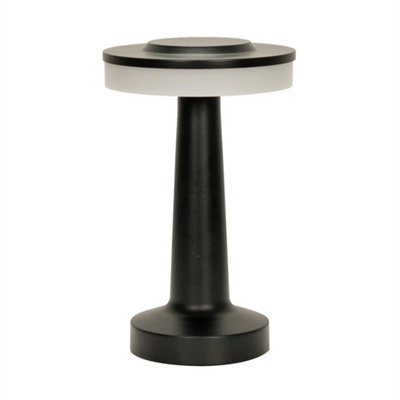 Matt Black Rechargeable Battery Dimmable Touch Table Lamp Indoor/outdoor Mood Garden Light