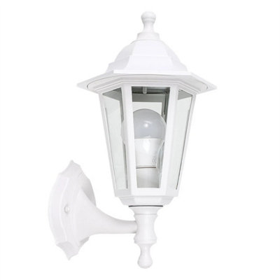  - Traditional Victorian Outdoor Led Garden Wall Mounted Light Ip44 Patio Lantern White