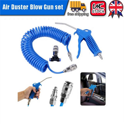 Air Duster Blow Gun Air Compressor 5M Hose Pipe Car Truck Blower Cleaning Set Uk from B&Q