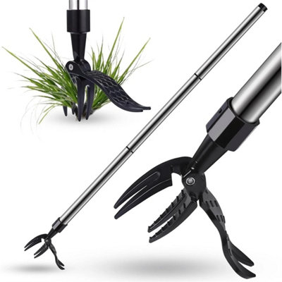 Manual Stand Up Weeder Puller Weed Claw Grass Root Remover Killer Garden Tool from B&Q