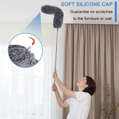 250Cm Extendable Feather Duster Telescopic Magic Dust Brush Long Reach Handle from B&Q