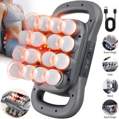 16 Heads Upgraded Massage Gun Deep Tissue Electric Massager Relieve Muscle Pain from B&Q