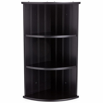 Black 3 Tier Corner Shelf Unit Organiser Rack Bathroom Storage Shelves Display Stand from B&Q