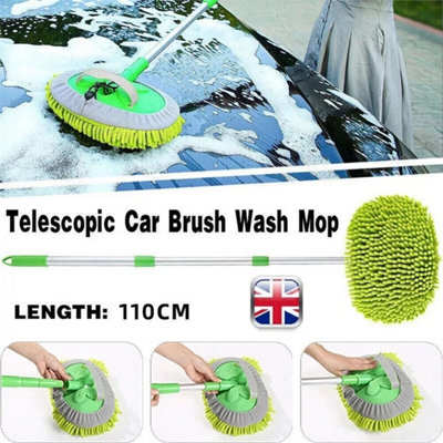  - Adjustable Long Handle Telescopic Car Wash Brush Mop Vehicle Cleaning Tool Kit
