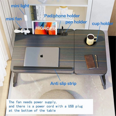 Folding Laptop Table Stand Bed Tray Sofa Lap Breakfast Portable Computer Desk from B&Q