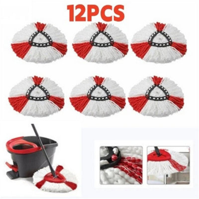  - 12X Replacement For Vileda Mop Heads Refill Turbo Microfibre Spin Mop Easy Wring