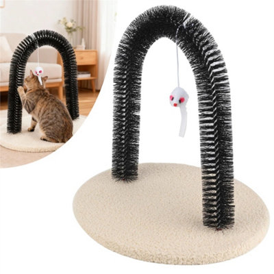 Cat Grooming Arch Kitten Pet Self Groomer Massager Bristles Scratching Brush from B&Q