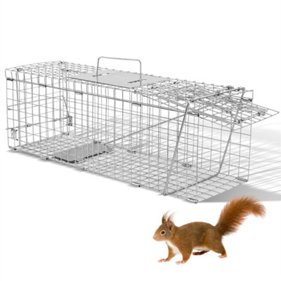 24 Inch Sliver Cat Trap Large Animal Trap Cage from B&Q