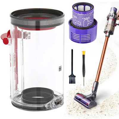 Dyson V10 Sv12 Compatible Dust Bin Canister & Washable Hepa Filter from B&Q