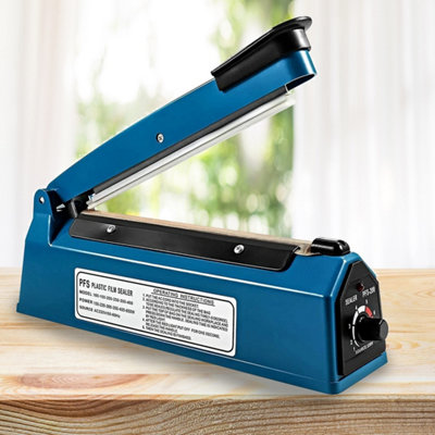  - Blue Handheld Impulse Heat Sealer Plastic Bag Film Sealing Machine L