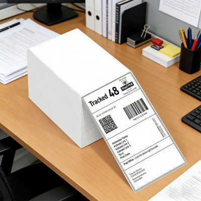 1000Pcs 100X150mm Fanfold Direct Thermal Shipping Labels from B&Q