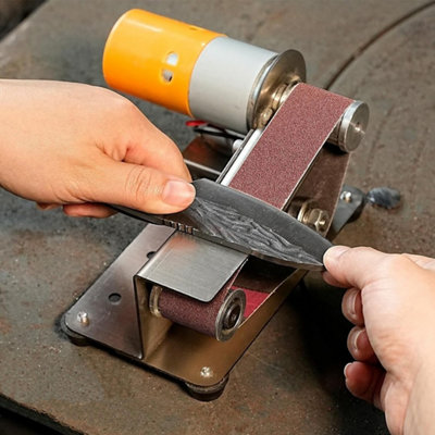  - Mini Electric Belt Sander & Grinder With 7-Speed Control For Diy WoodMetalJewellerySharpening & Polishing