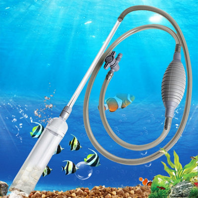 Aquarium Siphon Pump Gravel Cleaner & Water Changer With 2.6M Hose from B&Q