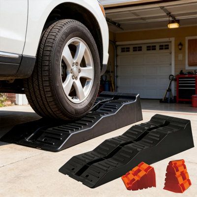 2Pcs 5T Caravan Levellers Black Chocklock Motorhome Levelling Block Ramp Campervan Trailer from B&Q