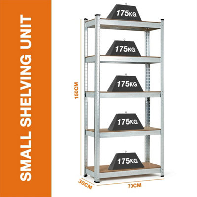 Galvanised Garage Shelves Shelving 5 Tier Unit Racking Boltless Heavy Duty Storage Shelf from B&Q