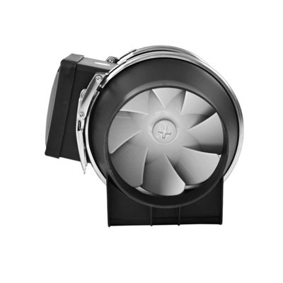 Black 4" Quiet Inline Extractor Fan Bathroom & Hydroponics For Ventilation High Power from B&Q