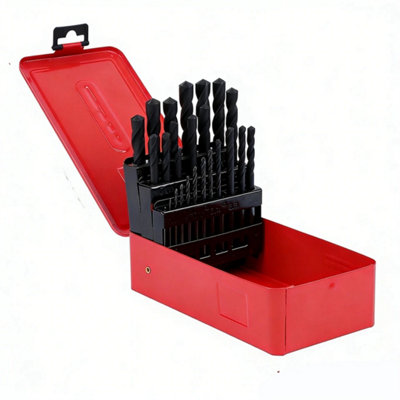 Premium 25Pc Cobalt Hss Metric Twist Drill Bit Set 1-13mm With Metal Case from B&Q