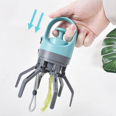 Durable Portable Pet Waste Scooper & No-Touch Claw Picker With Integrated Bag Dispenser from B&Q
