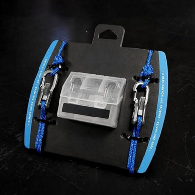  - Blue Roller Cam Rope Tensioner Kit With 2X 3.05M Cords & Carabiners