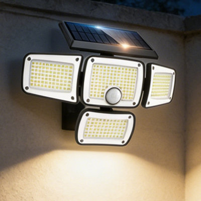 Ultra-Bright 3000Lm Solar Motion Sensor Led Security Floodlight With Remote For Outdoor Walls from B&Q