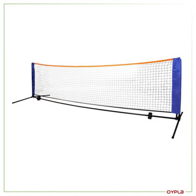 4M Adjustable Mini Foldable Badminton Tennis Volleyball Net from B&Q