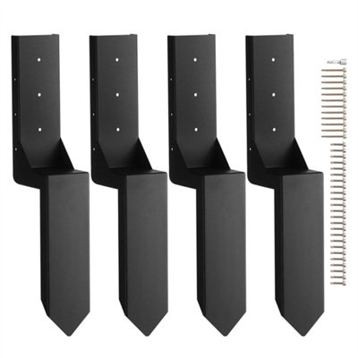  - Fence Post Anchor Repair Kit 4 Pack Inner 3.5 X3.5 Inches Support Stakes