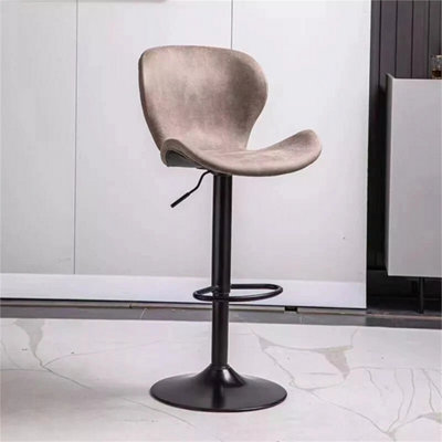 Khaki Adjustable Breakfast Bar Stools Swivel Gas Lift Chair Kitchen Café Pub from B&Q