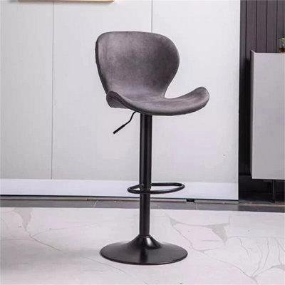 Black Gray Adjustable Breakfast Bar Stools Swivel Gas Lift Chair Kitchen Café Pub from B&Q