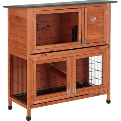 Deluxe Double Decker Rabbit Guinea Hutch Hutches With Legs 2 Tier Bb-41-Ddl-Nt from B&Q