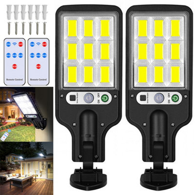  - Twin Pack Outdoor Solar Pir Motion Sensor Wall Lights For Garden & Patio