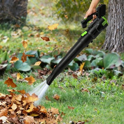 21V Cordless Brushless Leaf Blower With 2-Speed Control & Twin Li-Ion Batteries2000W from B&Q