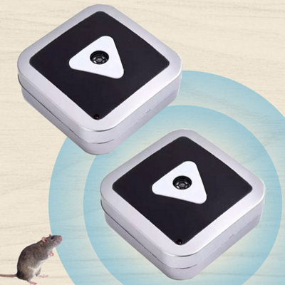 Set Of 2 Silent Ultrasonic Pest Repellers For RatsMiceSpiders & InsectsHumane Indoor Rodent & Bug Control from B&Q