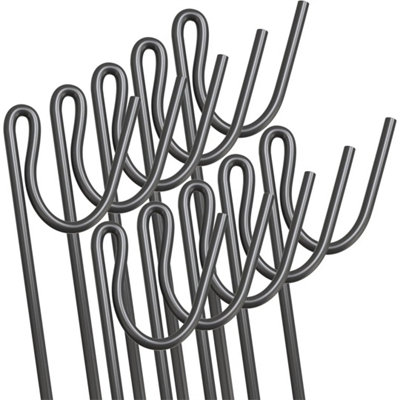 Strong Fencing Pins 10 Pack 1.15M X 8mm Steel Road Barrier Fence Stakes Signage from B&Q