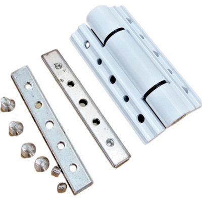 White Aluminium Bi-Fold Door Hinges from B&Q