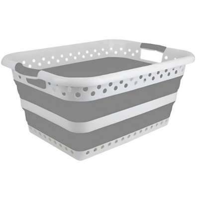 Large Collapsible Laundry Basket Foldable Cloth Hamper Storage Bin Space Saving