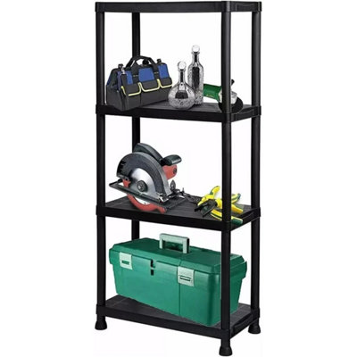 3 Tier Plastic Shelving Storage Racking Shelves Garage Shed Home Warehouse from B&Q