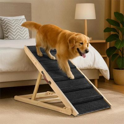 Adjustable Heights Dog Pet Ramp Foldable Stairs Non-Slip Ramp For Car Bed Sofa from B&Q