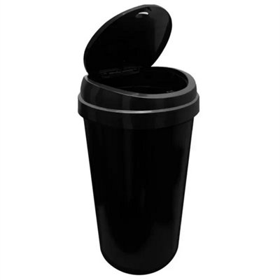 60L All Black Touch Top Bin / Kitchen / Rubbish Bin / Dustbin / Home / Plastic from B&Q