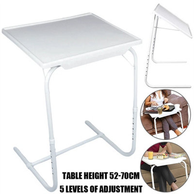 Adjustable Table Desk Portable Folding Table Tv Dinner Laptop Tray Sofa Bed from B&Q